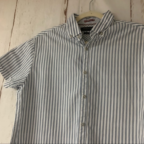 Denim & Flower striped button up shirt medium - Picture 3 of 5